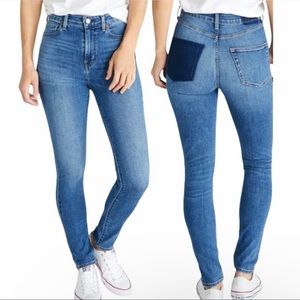 Etica Giselle High Waist Contrast Pocket Women's Skinny Jeans Size 28
